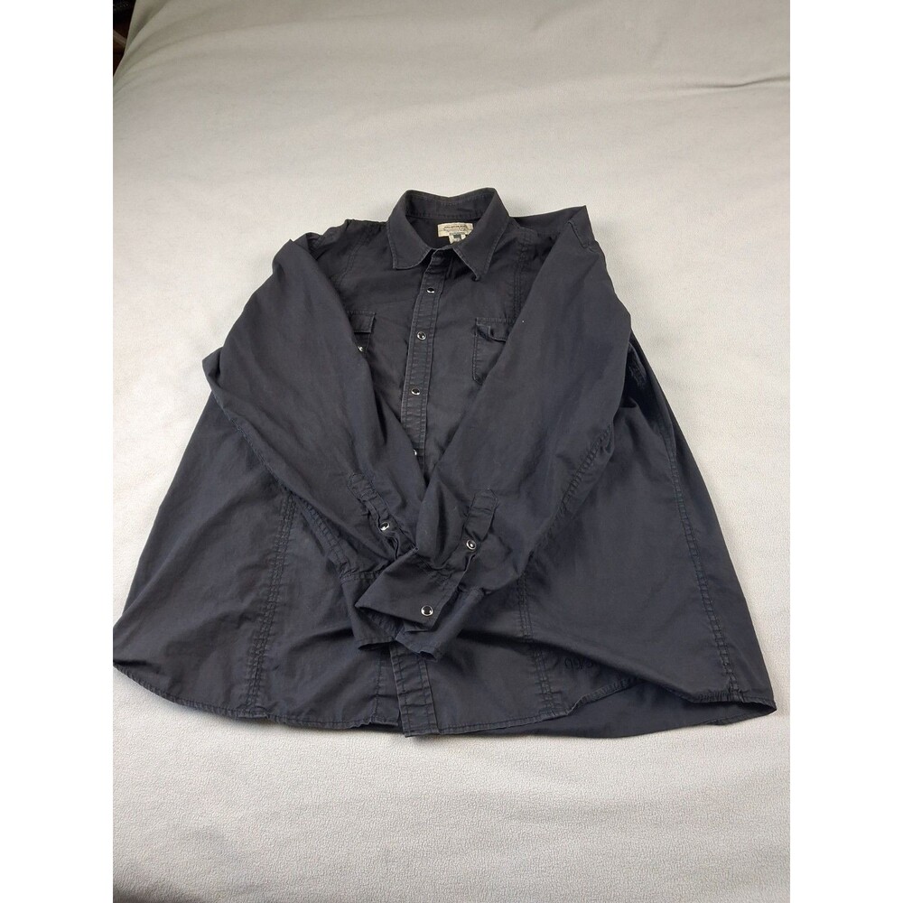 American Rag CIE Western Snap Shirt Men's XXL Black Long Sleeve Casual
